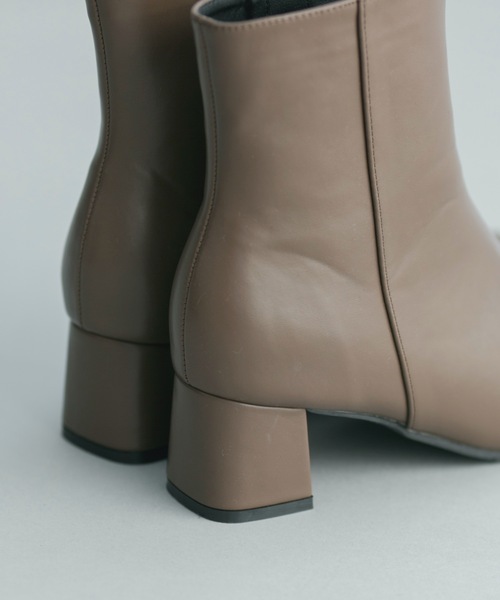 prose verse(プロズヴェール)の「スクエアトゥミドル丈ブーツ(ブーツ・レディース・ブラック/モカ/アイボリー/ブラウン・SMALL/MEDIUM/LARGE/LL)」の9枚目の写真