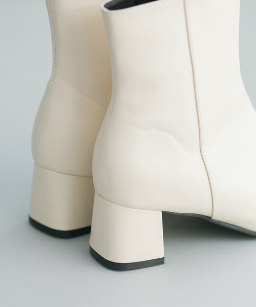 prose verse(プロズヴェール)の「スクエアトゥミドル丈ブーツ(ブーツ・レディース・ブラック/モカ/アイボリー/ブラウン・SMALL/MEDIUM/LARGE/LL)」の12枚目の写真
