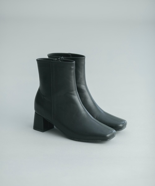 prose verse(プロズヴェール)の「スクエアトゥミドル丈ブーツ(ブーツ・レディース・ブラック/モカ/アイボリー/ブラウン・SMALL/MEDIUM/LARGE/LL)」の13枚目の写真