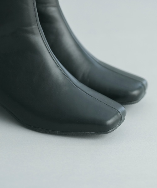 prose verse(プロズヴェール)の「スクエアトゥミドル丈ブーツ(ブーツ・レディース・ブラック/モカ/アイボリー/ブラウン・SMALL/MEDIUM/LARGE/LL)」の14枚目の写真