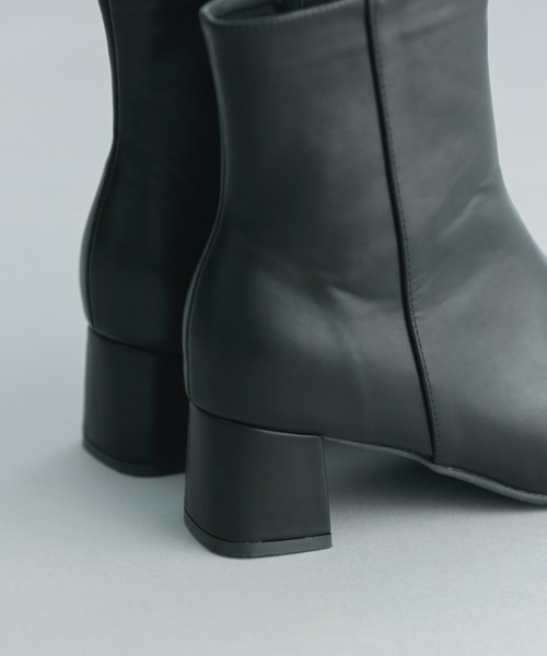 prose verse(プロズヴェール)の「スクエアトゥミドル丈ブーツ(ブーツ・レディース・ブラック/モカ/アイボリー/ブラウン・SMALL/MEDIUM/LARGE/LL)」の15枚目の写真