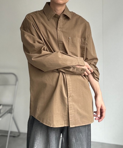 CREARE -LINO-(クレアーレリノ)の「ベーシック長袖シャツ(シャツ/ブラウス・メンズ・ホワイト/サックスブルー/ホワイト系その他/ブラウン/ベージュ/ブラック・FREE/LARGE/MEDIUM)」の16枚目の写真