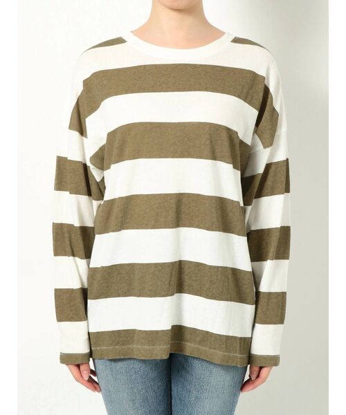 Ungrid(アングリッド)の「ボーダーロングスリーブTee(Tシャツ/カットソー・レディース・パープル/ネイビー/カーキ・FREE)」の20枚目の写真