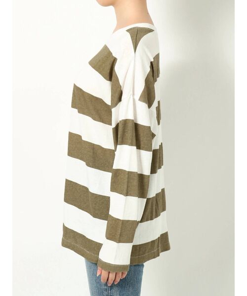 Ungrid(アングリッド)の「ボーダーロングスリーブTee(Tシャツ/カットソー・レディース・パープル/ネイビー/カーキ・FREE)」の21枚目の写真