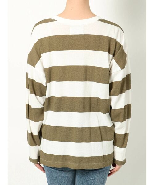 Ungrid(アングリッド)の「ボーダーロングスリーブTee(Tシャツ/カットソー・レディース・パープル/ネイビー/カーキ・FREE)」の22枚目の写真