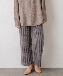 natural couture | 小紋柄ジャガードニットパンツ(その他パンツ)