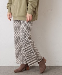 natural couture | 小紋柄ジャガードニットパンツ(その他パンツ)