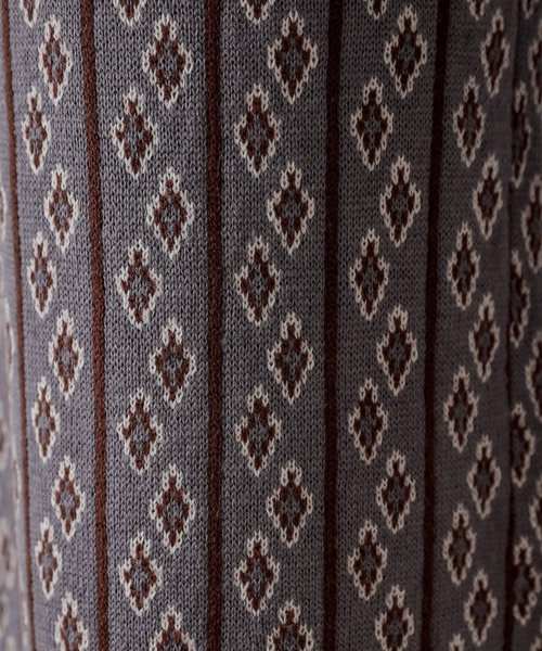 natural couture（ナチュラルクチュール）の「小紋柄ジャガードニットパンツ（その他パンツ・レディース・グレー/ブルー/アイボリー・FREE）」の14枚目の写真