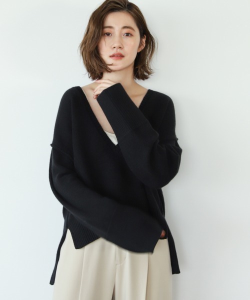 A part by(アパートバイ)の「7GフカVショートプルオーバー 926039(ニット/セーター・レディース・ブラック/ブラウン/オフホワイト/ピンク系その他3・FREE)」の1枚目の写真
