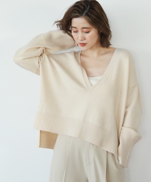 A part by(アパートバイ)の「7GフカVショートプルオーバー 926039(ニット/セーター・レディース・ブラック/ブラウン/オフホワイト/ピンク系その他3・FREE)」の5枚目の写真