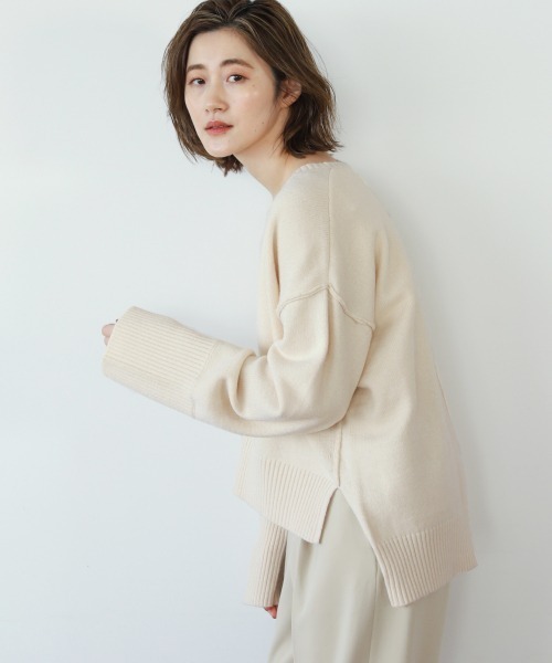 A part by(アパートバイ)の「7GフカVショートプルオーバー 926039(ニット/セーター・レディース・ブラック/ブラウン/オフホワイト/ピンク系その他3・FREE)」の7枚目の写真
