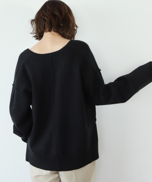 A part by(アパートバイ)の「7GフカVショートプルオーバー 926039(ニット/セーター・レディース・ブラック/ブラウン/オフホワイト/ピンク系その他3・FREE)」の9枚目の写真