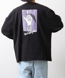 【別注】【Mark Gonzales/マークゴンザレス】プリントイラストビッグロンT 長袖Tシャツ