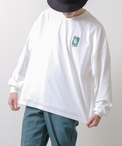 Mark Gonzales(マーク・ゴンザレス)の「【別注】【Mark Gonzales/マークゴンザレス】プリントイラストビッグロンT 長袖Tシャツ(Tシャツ/カットソー・メンズ・グレー/ホワイト/パープル/ブルー/ブラック/グリーン・LARGE/MEDIUM)」の8枚目の写真