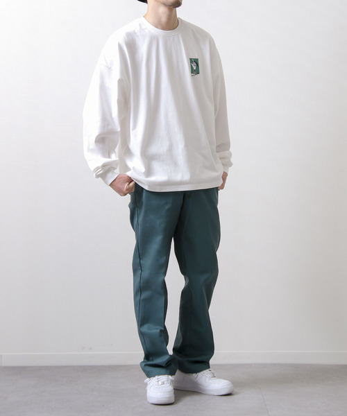 Mark Gonzales(マーク・ゴンザレス)の「【別注】【Mark Gonzales/マークゴンザレス】プリントイラストビッグロンT 長袖Tシャツ(Tシャツ/カットソー・メンズ・グレー/ホワイト/パープル/ブルー/ブラック/グリーン・LARGE/MEDIUM)」の9枚目の写真