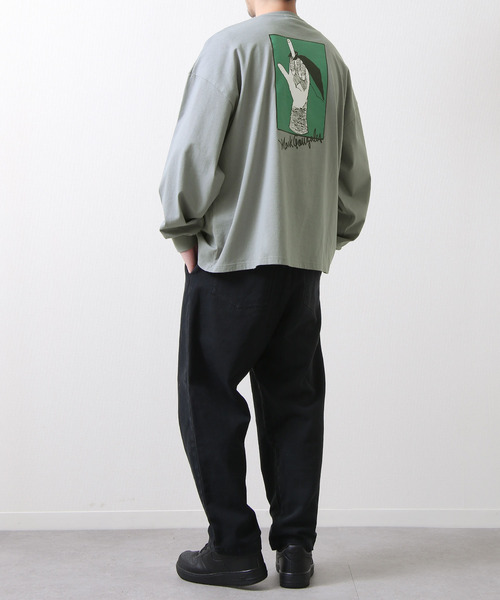 Mark Gonzales(マーク・ゴンザレス)の「【別注】【Mark Gonzales/マークゴンザレス】プリントイラストビッグロンT 長袖Tシャツ(Tシャツ/カットソー・メンズ・グレー/ホワイト/パープル/ブルー/ブラック/グリーン・LARGE/MEDIUM)」の21枚目の写真