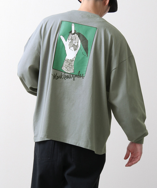 Mark Gonzales(マーク・ゴンザレス)の「【別注】【Mark Gonzales/マークゴンザレス】プリントイラストビッグロンT 長袖Tシャツ(Tシャツ/カットソー・メンズ・グレー/ホワイト/パープル/ブルー/ブラック/グリーン・LARGE/MEDIUM)」の22枚目の写真