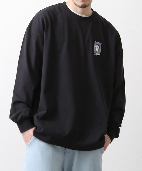 Mark Gonzales(マーク・ゴンザレス)の「【別注】【Mark Gonzales/マークゴンザレス】プリントイラストビッグロンT 長袖Tシャツ(Tシャツ/カットソー・メンズ・グレー/ホワイト/パープル/ブルー/ブラック/グリーン・LARGE/MEDIUM)」の13枚目の写真