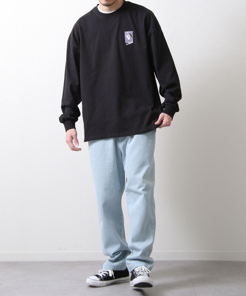 Mark Gonzales(マーク・ゴンザレス)の「【別注】【Mark Gonzales/マークゴンザレス】プリントイラストビッグロンT 長袖Tシャツ(Tシャツ/カットソー・メンズ・グレー/ホワイト/パープル/ブルー/ブラック/グリーン・LARGE/MEDIUM)」の14枚目の写真