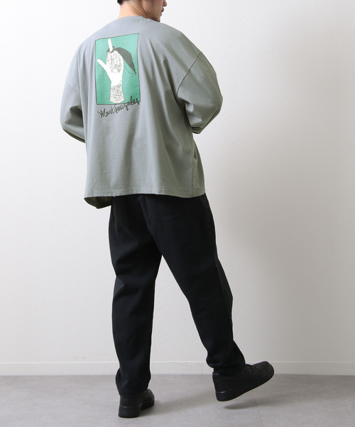 Mark Gonzales(マーク・ゴンザレス)の「【別注】【Mark Gonzales/マークゴンザレス】プリントイラストビッグロンT 長袖Tシャツ(Tシャツ/カットソー・メンズ・グレー/ホワイト/パープル/ブルー/ブラック/グリーン・LARGE/MEDIUM)」の17枚目の写真