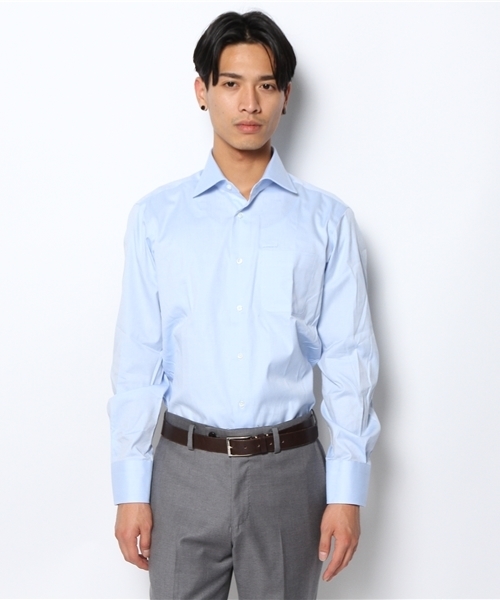 鎌倉シャツ（カマクラシャツ）の「【Maker's shirt鎌倉 × SQUOVAL】セミワイドシャツ（シャツ/ブラウス・メンズ・ホワイト/ブルー/ブルー系その他・SMALL/LARGE/MEDIUM/X-LARGE）」の4枚目の写真