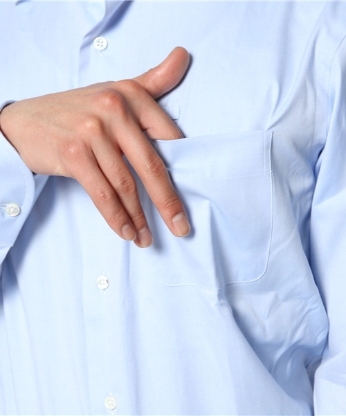 鎌倉シャツ（カマクラシャツ）の「【Maker's shirt鎌倉 × SQUOVAL】セミワイドシャツ（シャツ/ブラウス・メンズ・ホワイト/ブルー/ブルー系その他・SMALL/LARGE/MEDIUM/X-LARGE）」の9枚目の写真