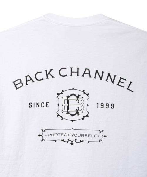 Back Channel（バックチャンネル）の「LABEL LONG SLEEVE T（Tシャツ/カットソー・メンズ・ホワイト/ブラック・MEDIUM/LARGE/X-LARGE/XX-LARGE/SMALL）」の5枚目の写真