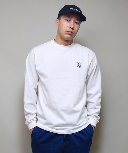 Back Channel（バックチャンネル）の「LABEL LONG SLEEVE T（Tシャツ/カットソー・メンズ・ホワイト/ブラック・MEDIUM/LARGE/X-LARGE/XX-LARGE/SMALL）」の6枚目の写真