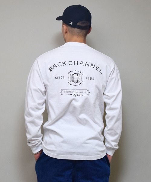Back Channel（バックチャンネル）の「LABEL LONG SLEEVE T（Tシャツ/カットソー・メンズ・ホワイト/ブラック・MEDIUM/LARGE/X-LARGE/XX-LARGE/SMALL）」の7枚目の写真