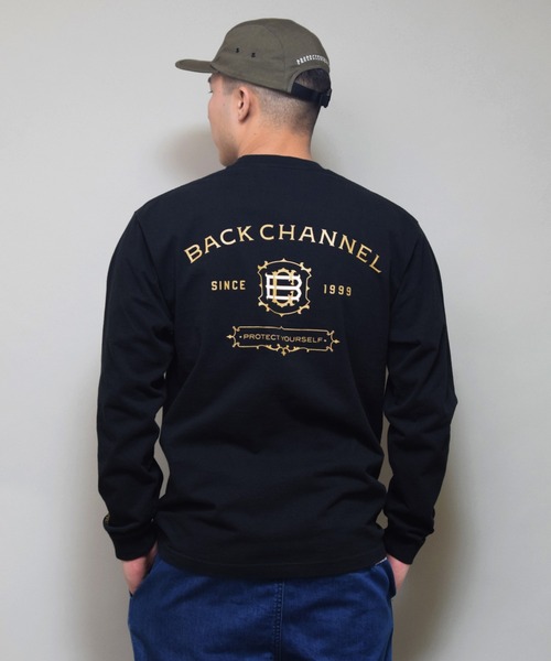 Back Channel（バックチャンネル）の「LABEL LONG SLEEVE T（Tシャツ/カットソー・メンズ・ホワイト/ブラック・MEDIUM/LARGE/X-LARGE/XX-LARGE/SMALL）」の12枚目の写真