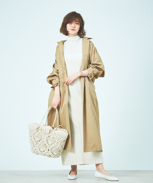 Rouge vif（ルージュヴィフ）の「TCステンカラーコート（ステンカラーコート・レディース・ベージュ/カーキ・38/36）」の18枚目の写真