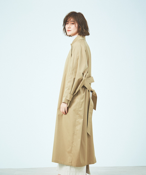 Rouge vif（ルージュヴィフ）の「TCステンカラーコート（ステンカラーコート・レディース・ベージュ/カーキ・38/36）」の21枚目の写真