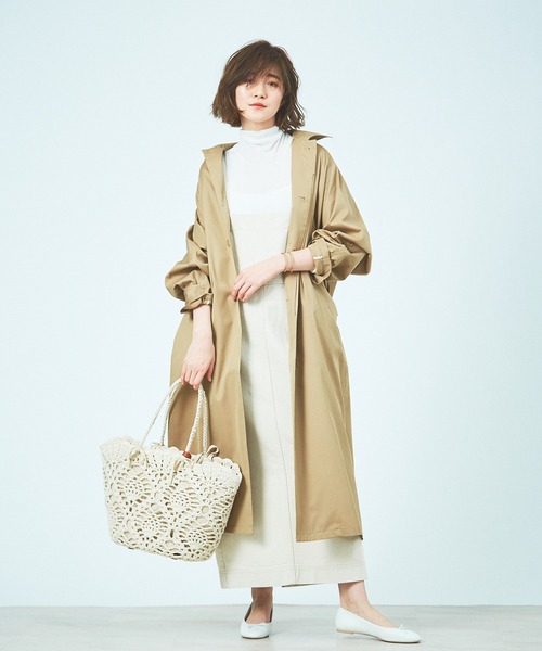 Rouge vif（ルージュヴィフ）の「TCステンカラーコート（ステンカラーコート・レディース・ベージュ/カーキ・38/36）」の3枚目の写真