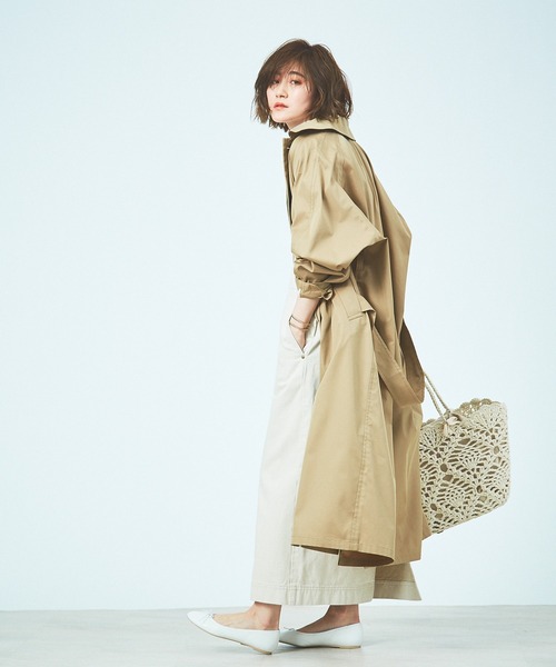 Rouge vif（ルージュヴィフ）の「TCステンカラーコート（ステンカラーコート・レディース・ベージュ/カーキ・38/36）」の4枚目の写真