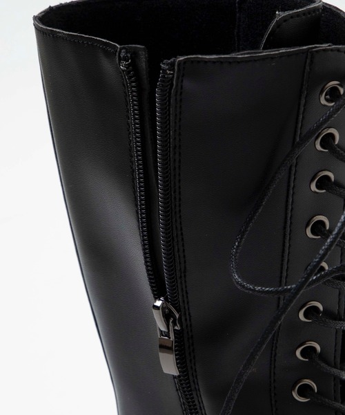 WEGO（ウィゴー）の「WEGO/レースアップミドル厚底ブーツ（ブーツ・レディース・ホワイト/ブラック・MEDIUM/LARGE）」の9枚目の写真