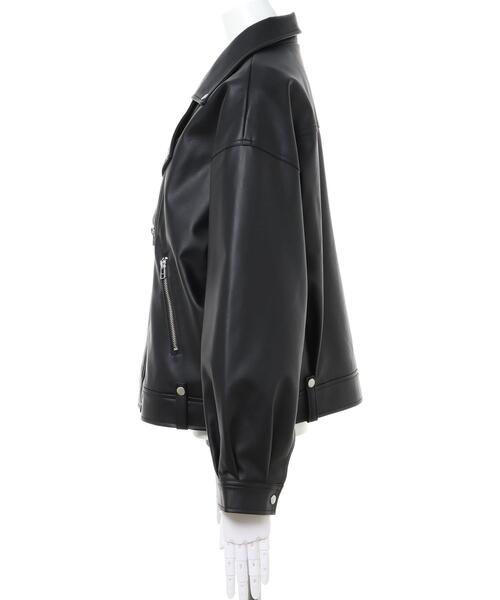 INGNI（イング）の「BIGライダース（ライダースジャケット・レディース・ブラック/ベージュ/アイボリー・M）」の10枚目の写真