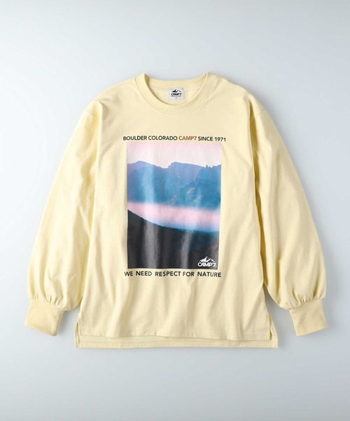 CAMP7（キャンプセブン）の「【CAMP7】袖ボリュームフォトロンＴ（Tシャツ/カットソー・レディース・グリーン/イエロー/ホワイト・M/L）」の8枚目の写真