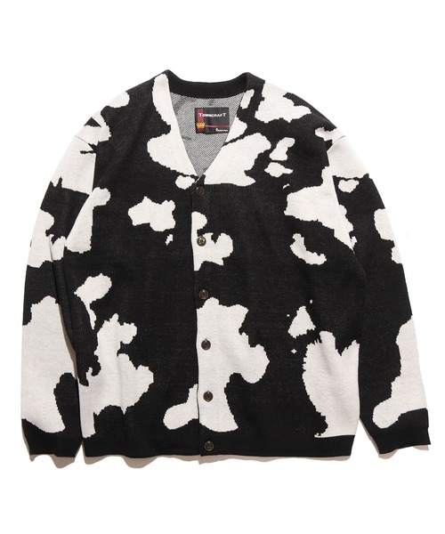 TOWNCRAFT（タウンクラフト）の「JAQUARD CARDIGAN SWEATER カーディガン（カーディガン/ボレロ・メンズ・ブラウン/レッド/ブラック×ブラック/ダークブラウン/ブラック/ブルー/ブラック系その他・L/M）」の3枚目の写真