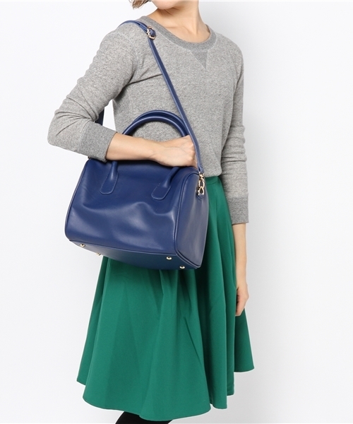 mystic(ミスティック)の「レザーボストン(ボストンバッグ・レディース・ピンク/キャメル/ネイビー/ブラック・フリ-)」の6枚目の写真