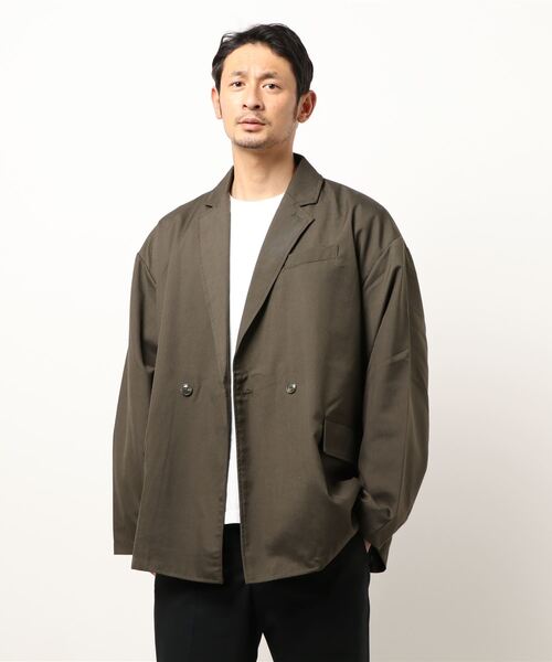 おしゃれスタ（オシャレスタ）の「TRビッグシルエットダブルブレストテーラードジャケット(IR)（テーラードジャケット・メンズ・ブラック/カーキ/ベージュ/ブルー系その他/その他/グレイッシュベージュ・XL/L/M）」の18枚目の写真