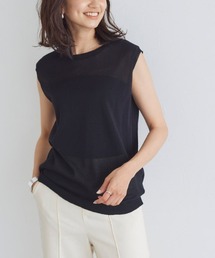 リネンタッチノースリーブニット