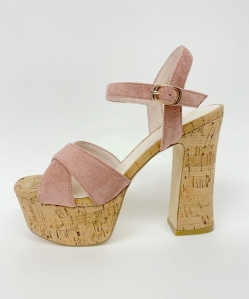 R&E(アールアンドイー)の「【21SS新作】【R&E】コルクチャンキーヒールクロスサンダル(サンダル・レディース・ブラック/ピンク/レモンイエロー/ホワイト・S/M/L)」の15枚目の写真