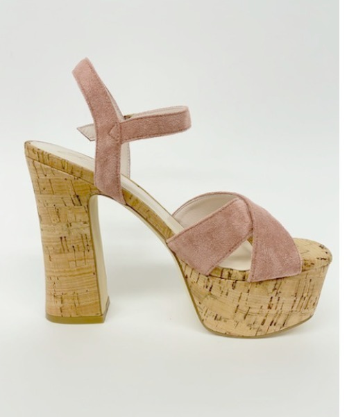 R&E(アールアンドイー)の「【21SS新作】【R&E】コルクチャンキーヒールクロスサンダル(サンダル・レディース・ブラック/ピンク/レモンイエロー/ホワイト・S/M/L)」の13枚目の写真