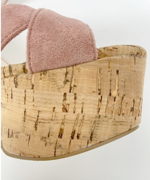 R&E(アールアンドイー)の「【21SS新作】【R&E】コルクチャンキーヒールクロスサンダル(サンダル・レディース・ブラック/ピンク/レモンイエロー/ホワイト・S/M/L)」の12枚目の写真