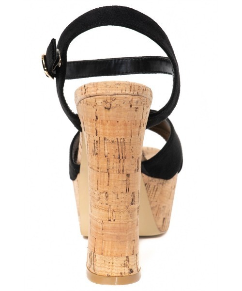 R&E(アールアンドイー)の「【21SS新作】【R&E】コルクチャンキーヒールクロスサンダル(サンダル・レディース・ブラック/ピンク/レモンイエロー/ホワイト・S/M/L)」の16枚目の写真