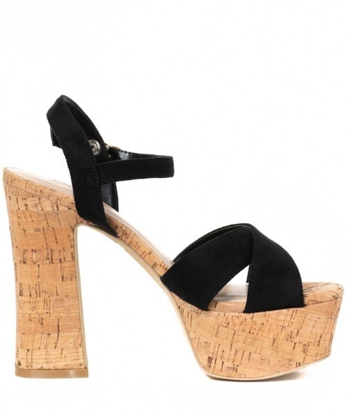 R&E(アールアンドイー)の「【21SS新作】【R&E】コルクチャンキーヒールクロスサンダル(サンダル・レディース・ブラック/ピンク/レモンイエロー/ホワイト・S/M/L)」の11枚目の写真