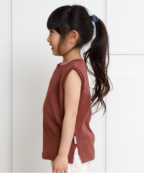 MAKE YOUR DAY（メイクユアデイ）の「リブタンクトップ■80～140cm（タンクトップ・キッズ・ピンク/ブラウン/ミント/オフホワイト/チャコールグレー・140/130/110/80/90/100/120）」の22枚目の写真