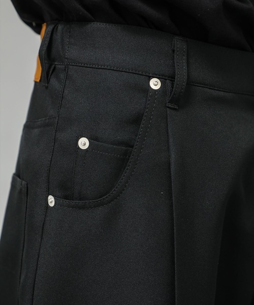 NEONSIGN（ネオンサイン）の「【NEONSIGN】PERMANENT WIDE PREST（スラックス・メンズ・キャメル/ブラック・46/44/42）」の4枚目の写真