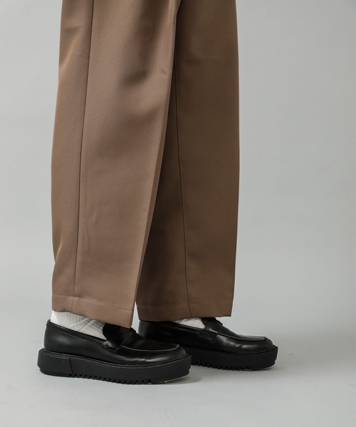 NEONSIGN（ネオンサイン）の「【NEONSIGN】PERMANENT WIDE PREST（スラックス・メンズ・キャメル/ブラック・46/44/42）」の13枚目の写真