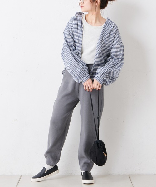 PUAL CE CIN（ピュアルセシン）の「綿ポリウレタンシャーリング襟フリルブラウス（シャツ/ブラウス・レディース・その他3/その他2/オフホワイト/その他1・FREE）」の21枚目の写真